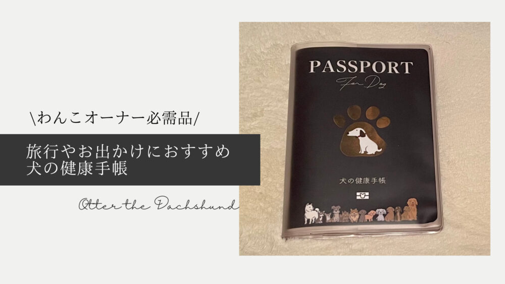 Blog-Banner_Dog-Passport-Otter the Dachshund_【旅行グッズ】わんこオーナー必需品！旅行やお出かけにおすすめ「犬の健康手帳」